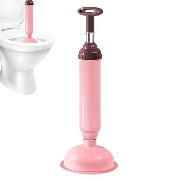 SNIKOX Heavy Duty Toilet Plunger for Bathroom | Powerful Suction Cup Drain Cleaner for WC & Washroom | Durable Plastic Handle, Easy Clog Removal (Multicolor,Pack of-1) — Linkbiz SmartDeal's