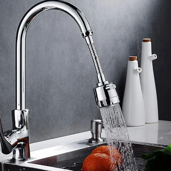 Styxon Sink Faucet Sprayer Attachment 360 Rotatable Kitchen Tap Head Replacement,Anti-Splash Faucet Nozzle Head With Hose And Universal Connector | Silver - 6.5 X 10 X 1 Inch — Linkbiz SmartDeal's