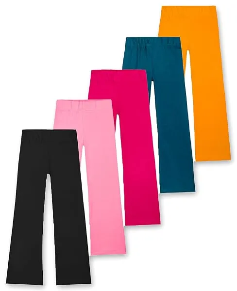 T2F Girls Cotton Flared Leggings (Pack of 5) — Linkbiz SmartDeal's