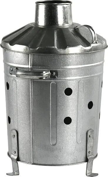15L Mini Galvanised Incinerator Fire Bin for Rubbish Wood Garden Waste — Linkbiz SmartDeal's