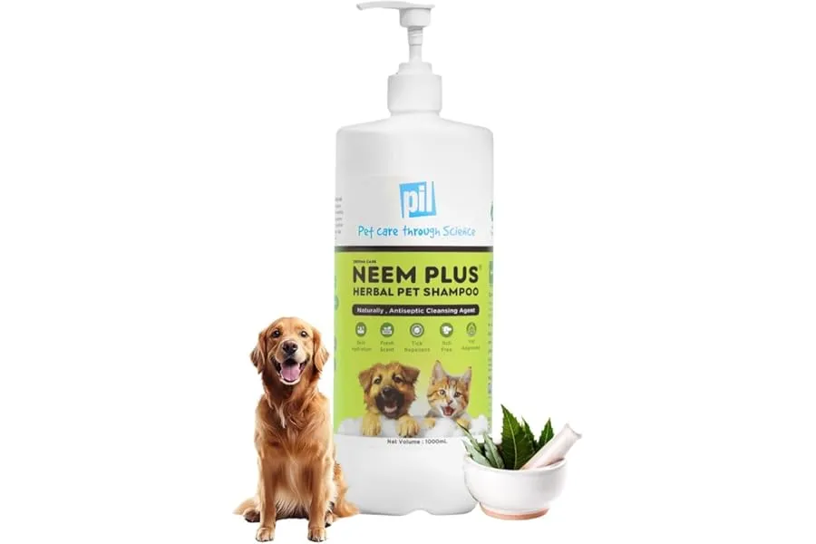 Pil Neem Plus Herbal Pet Shampoo 1000ml | Puppy Safe | Anti-Fungal, Anti-Ticks and Fleas, Antib — Linkbiz SmartDeal's