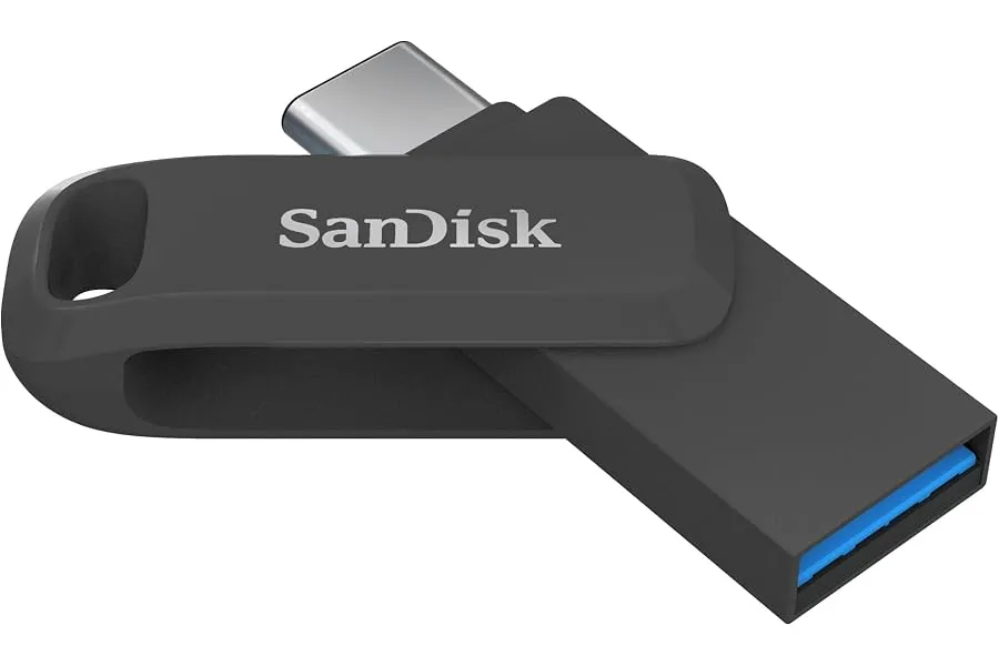 SANDISK Ultra Dual Drive Go Type-C 128GB, OTG, Upto 400MB/s, Pendrive, Black, 5Y Warranty (SDDD — Linkbiz SmartDeal's