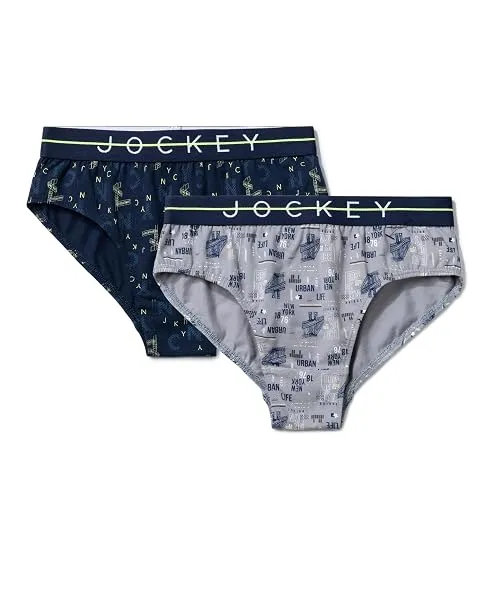 Jockey NB01 Boys Super Combed Cotton Elastane Stretch Printed Brief with Ultrasoft Waistband_(Pack of 2, Colors & Prints May Vary) — Linkbiz SmartDeal's