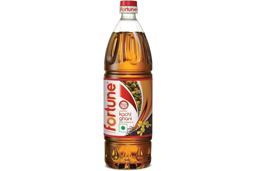 Fortune Premium Kachi Ghani Pure Mustard Oil, 910G PET Bottle | Weight May Vary — Linkbiz SmartDeal's