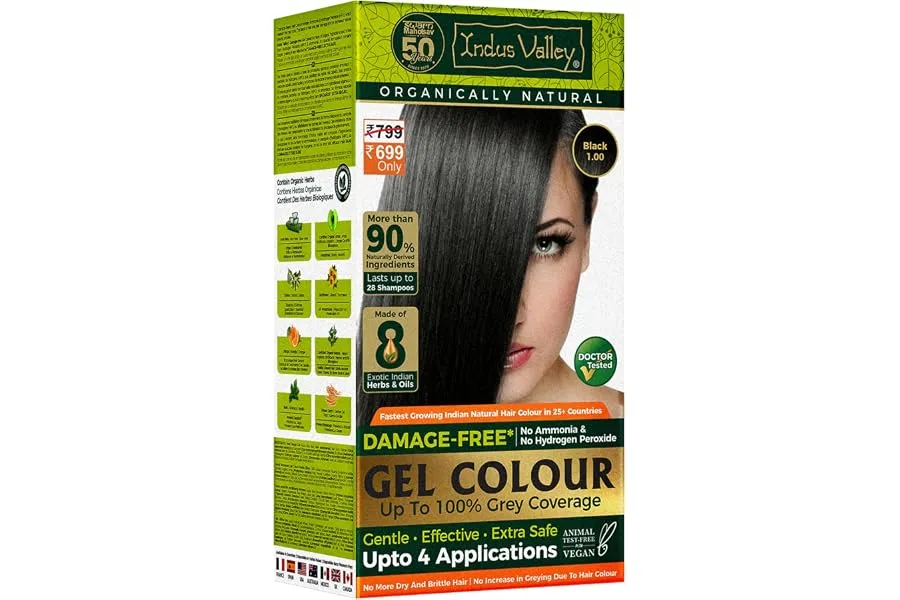 INDUS VALLEY Damage Free Natural Gel Hair Colour for Women | Ammonia & PPD Free Organic Hair Co — Linkbiz SmartDeal's