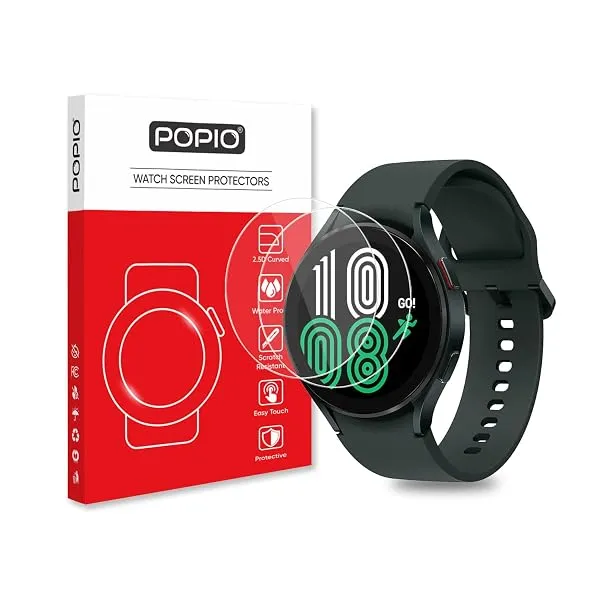POPIO Military-Grade Gorilla Tempered Glass Screen Protector for Samsung Galaxy Watch 4/5 / 6/7 (44mm) (1.4" inch), Pack of 2 — Linkbiz SmartDeal's