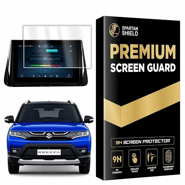 Spartan Shield Screen Protector for MARUTI SUZUKI BREZZA 2026 Facelift || 10.1-inch Infotainment System Touchscreen Display Guard || Anti Scratch | HD Clarity | Water Resistant || — Linkbiz SmartDeal's