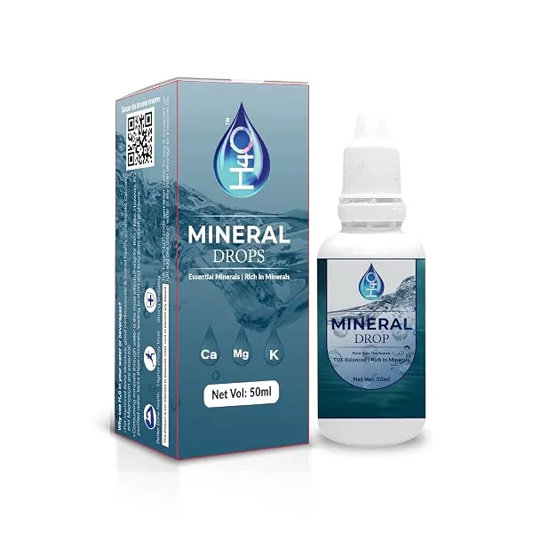 H4O (Pack of 2) TDS enhancing mineral drops for RO water Say goodbye to fatigue and body aches. Great Alternative to Calcium, Magnesium and Potassium Drop Essential Minerals for 10 — Linkbiz SmartDeal's