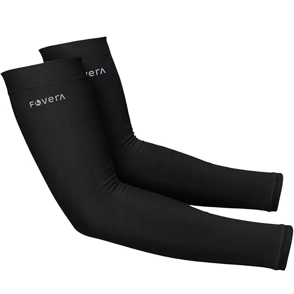 FOVERA UV Sun Protection Arm Sleeves for Men & Women – UPF 50+ Cooling Hand Cover for Biking, Cricket, Driving & Cycling – Seamless Compression Tattoo Cover & Tan Protection Guard — Linkbiz SmartDeal's