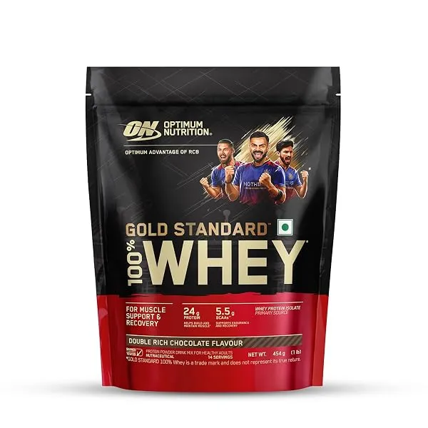 Optimum Nutrition (ON) Gold Standard 100% Whey Protein Powder - 1 lb (Double Rich Chocolate), Primary Source Isolate — Linkbiz SmartDeal's