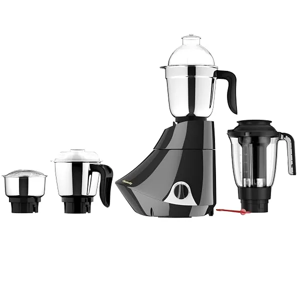 Butterfly Smart 750 Watts Mixer Grinder with 4 Jars | 3 Stainless Steel Jars & 1 Juicer | ABS Body | Heavy Duty Motor | 2 Years Manufacturer's Warranty | Grey — Linkbiz SmartDeal's