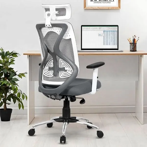 Da URBAN® Merlion Office Chair,High Back Mesh Ergonomic Home Office Desk Chair with 3 Years Warranty, Adjustable Armrests,Adjustable Lumbar Support,Tilt Lock Mechanism (Grey) — Linkbiz SmartDeal's