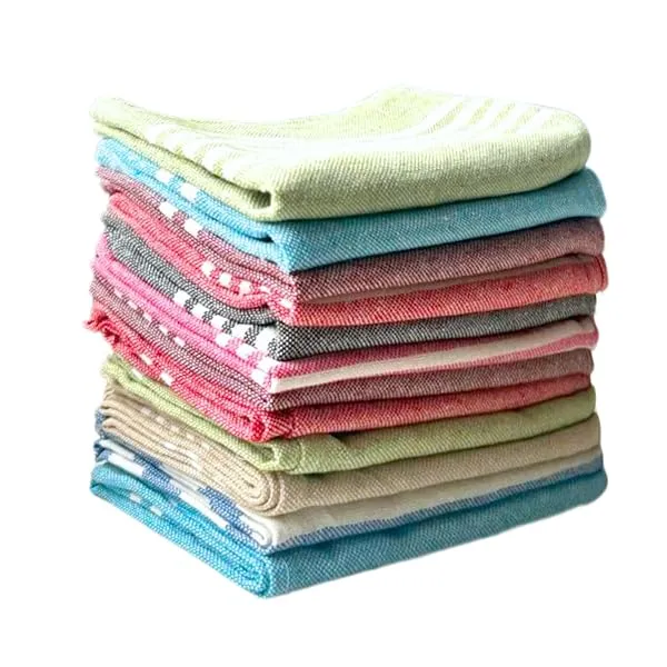 Värde® 12 Pcs Dishcloths | 12x16 Inches | Bulk Cotton Kitchen Cleaning Dish Cloths | Scrubbing Wash Cloth Sets | Multipurpose Cloth | 100% Cotton. (Multicolor, Set of 12) — Linkbiz SmartDeal's