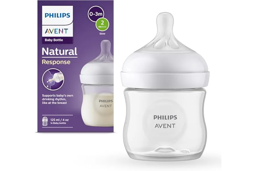 Philips Avent Natural Response Baby Feeding Bottle, 125ml | Newborns and Up, BPA Free, 0+ Month — Linkbiz SmartDeal's