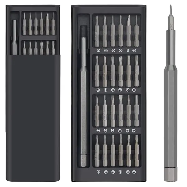 AMENDAS 24 in 1 Mini Screwdriver Set with Case, Small Flathead Magnetic Screwdriver Kit for Electronics, PC, Watches, Glasses, Phones, Jewelry, Black — Linkbiz SmartDeal's