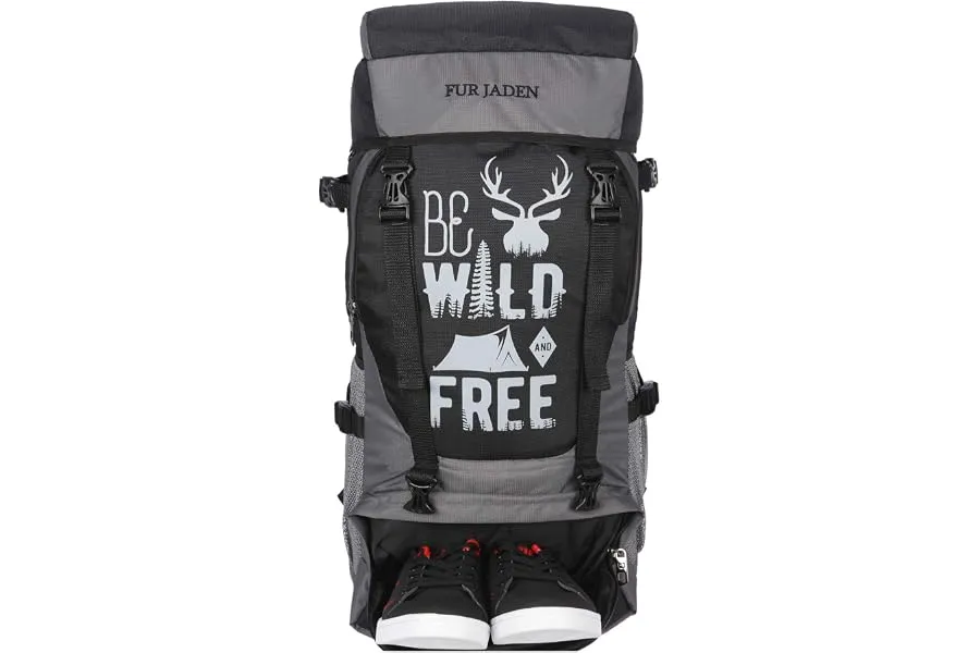 Fur Jaden 55 LTR Rucksack Travel Backpack Bag for Trekking, Hiking with Shoe Compartment — Linkbiz SmartDeal's