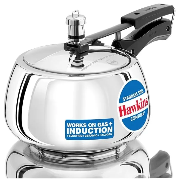Hawkins Stainless Steel Contura 3 Litre Inner Lid Pressure Cooker Induction Compatible — Linkbiz SmartDeal's