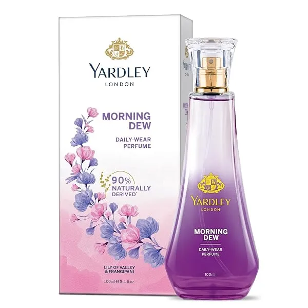 Yardley London Morning Dew Perfume for Women, 100ml – 90% Naturally Derived, Fresh Floral Daily Wear Spray | Lily of Valley & Frangipani Floral Fragrnace — Linkbiz SmartDeal's
