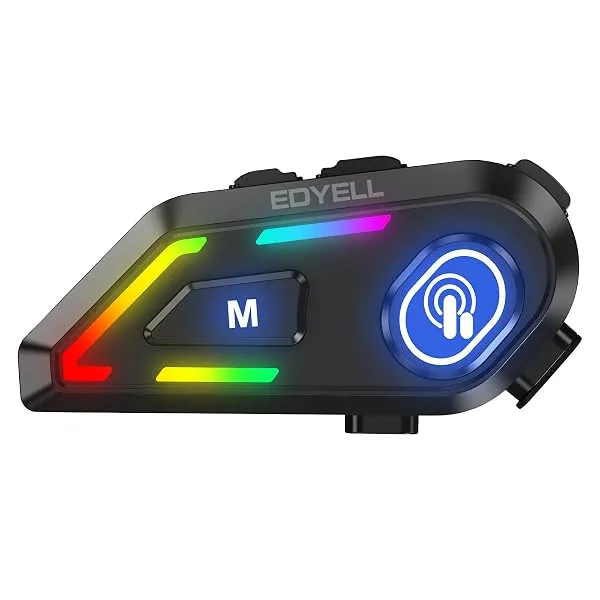 EDYELL Motorcycle Helmet Bluetooth on Ear Headset,Connects to 2 Phones at The Same Time Using Music & GPS,Waterproof & Dustproof,Supports Android & iOS,Compatible with All Helmets — Linkbiz SmartDeal's