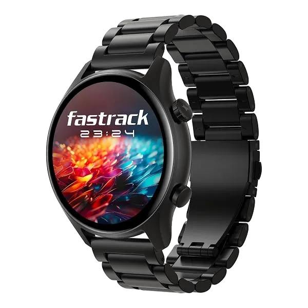 Fastrack Astor FR2 Pro 1.43" AMOLED Stainless Steel Smart Watch with SpO2, Heart Rate, BT Calling, Adaptive AOD, Functional Crown, AI Voice Assistant – Smartwatch for Stylish Profe — Linkbiz SmartDeal's