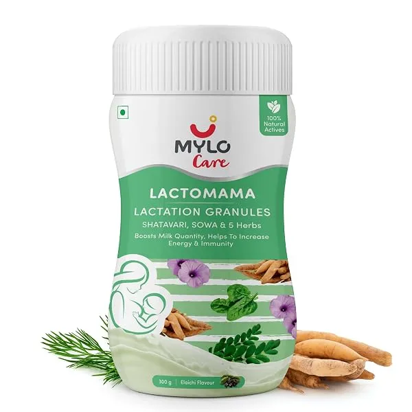 Mylo Lactomama Lactation Granules (Elaichi Flavour, 300 g (Pack of 1)) | With Shatavari, Moringa, Sowa, Safed Jeera & Palak | 2 Scoops/Serving | Elaichi Flavour | 300g | Pack of 1 — Linkbiz SmartDeal's