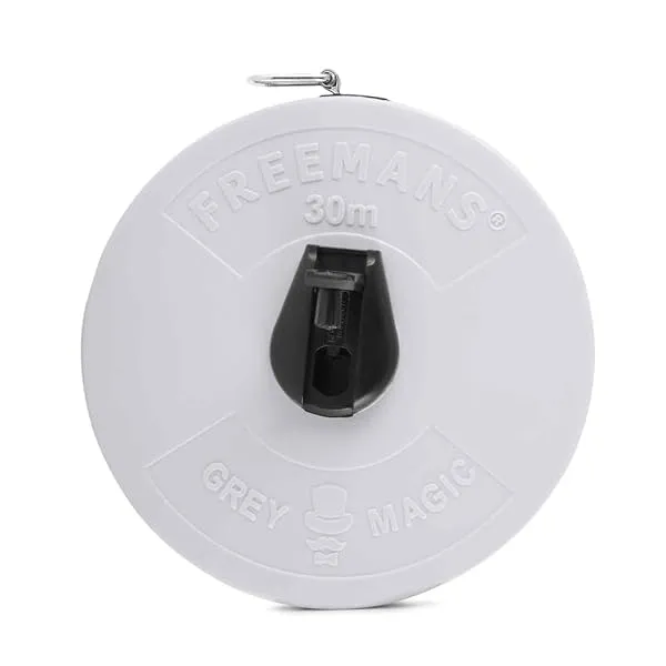 FREEMANS FM30 Grey Magic Fibreglass Measuring Tape - 30m/100ft With Unbreakable ABS Case || Durable Winding Mechanism Handle and Steel End Hook || Grey Color — Linkbiz SmartDeal's