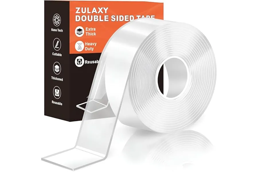Zulaxy Double Sided Tape Heavy Duty for Wall, Strong Adhesive Transparent Nano Tape 3 Meter | M — Linkbiz SmartDeal's