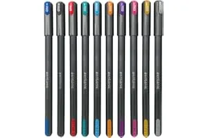 Pentonic Glitz 1.0 mm Multicolor Glitter Gel Pen | Multicolor Ink, Set Of 10 Pcs — Linkbiz SmartDeal's