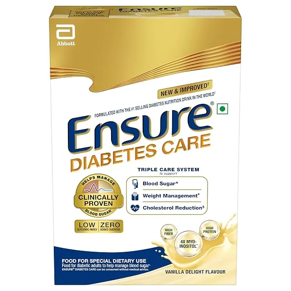 Ensure Diabetes Care Vanilla 375gm |Support Blood Sugar, Weight Management, Cholestrol Reduction |High Protein, High Fibre, 4 Myo-inositol |Zero Added Sucrose — Linkbiz SmartDeal's