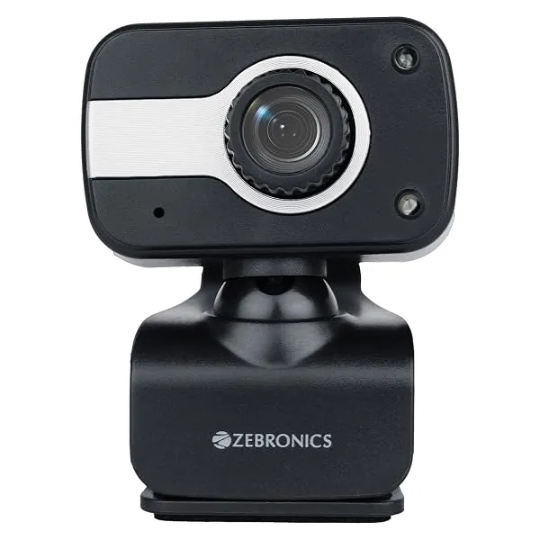 Zebronics Zeb-Crystal Clear Web Camera, 0.3 MP with USB with 3P Lens,Built-in Microphone,Auto White Balance,Night Vision and Manual Switch for LED (Black) — Linkbiz SmartDeal's