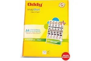 Oddy 180 GSM A4 Size Glossy Photo Paper – Water Proof, Instant Drying, Pack of 50 Sheets, Compa — Linkbiz SmartDeal's