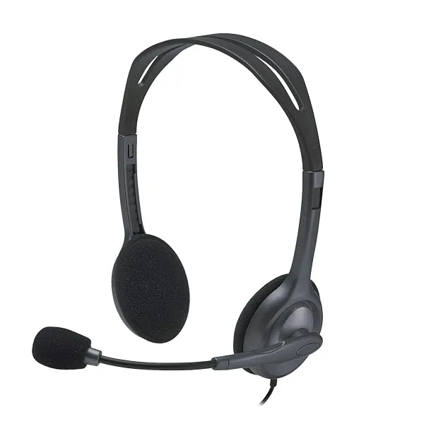 Logitech H111 Wired On Ear Headphones With Mic Black — Linkbiz SmartDeal's