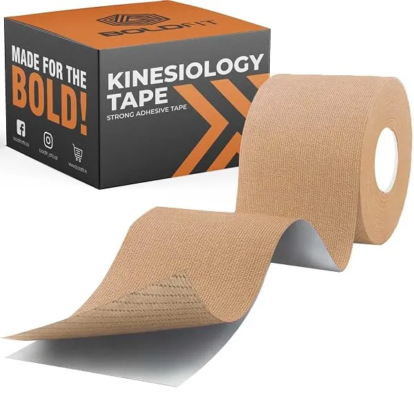 Boldfit Kinesiology Tape for Physiotherapy Kinesio Tape for Sports Injury Pain Relief Muscle Tape for Shoulder, Wings, Arms, Ankle K Taping Waterproof Athletic Tape for Pain Suppor — Linkbiz SmartDeal's