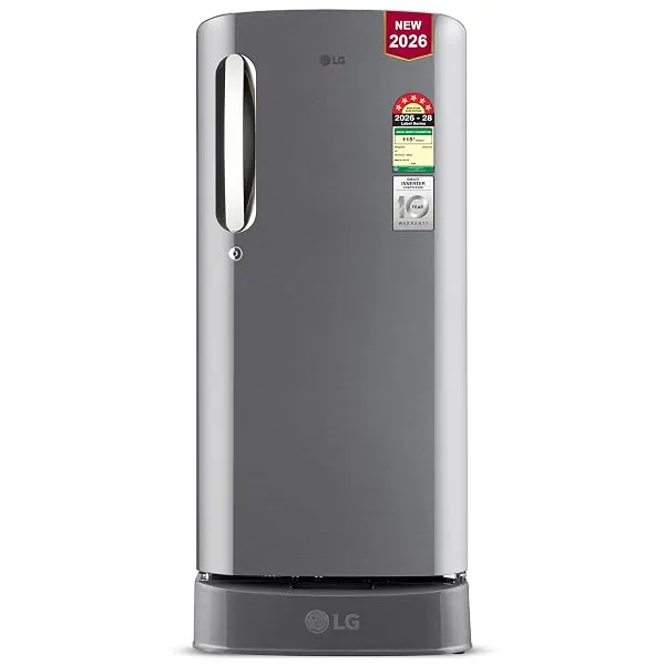 LG 185 L, 5 Star, Smart Inverter, Direct Cool Single Door Refrigerator (GLD1956ZAPZ, Shiny Steel, Base stand with Drawer, Fit Max Chiller Tray & Fast Ice Making) — Linkbiz SmartDeal's