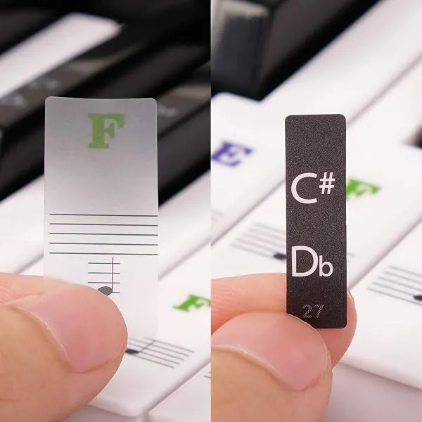 Palap Piano Stickers Labels for 37, 49, 54, 61, 88 Keys Keyboard, Piano Removal Stickers, 52 Labels — Linkbiz SmartDeal's