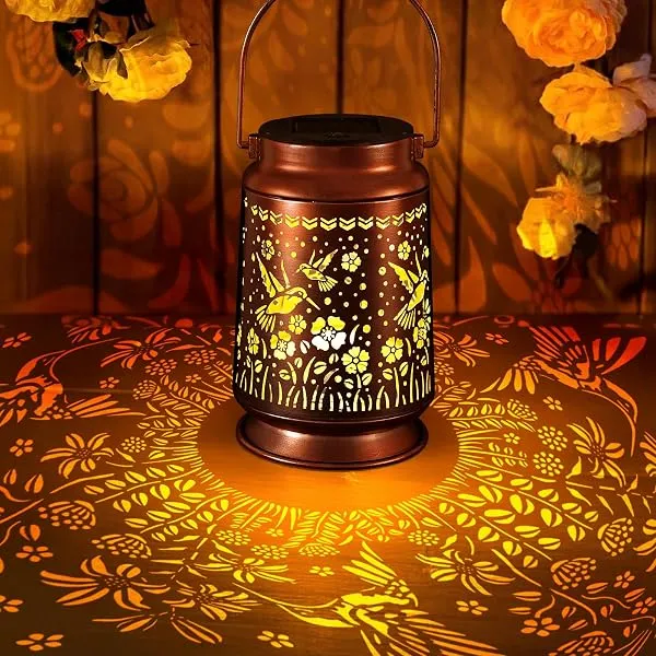 Solar Lanterns Outdoor Waterproof Gifts for Women Grandma Gifts | HanGing Solar Lantern for Mom Hummingbird Garden Decor Solar Hanging Lantern Metal for Patio Yard Festival Pathway — Linkbiz SmartDeal's