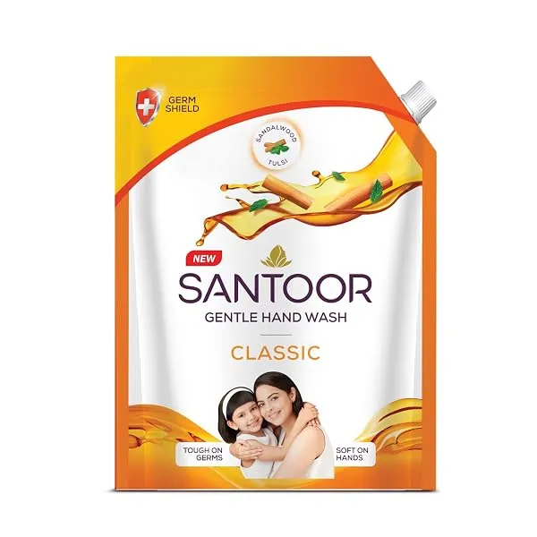 Santoor Classic Gentle Hand Wash with Natural goodness of Sandalwood & Tulsi, 1200ml — Linkbiz SmartDeal's
