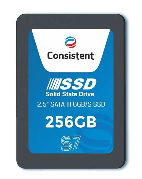 Consistent SSD 256GB 2.5 Inch SATA Internal SSD - Read: 550MB/s & Write: 500MB/s - Solid-State Drive 5 Year Warranty (256, GB) — Linkbiz SmartDeal's