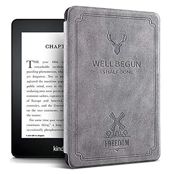ProElite Smart Deer Flip case Cover for Amazon Kindle Paperwhite 6.8" 11th Generation (Grey) [Fits Signature Edition Also] — Linkbiz SmartDeal's