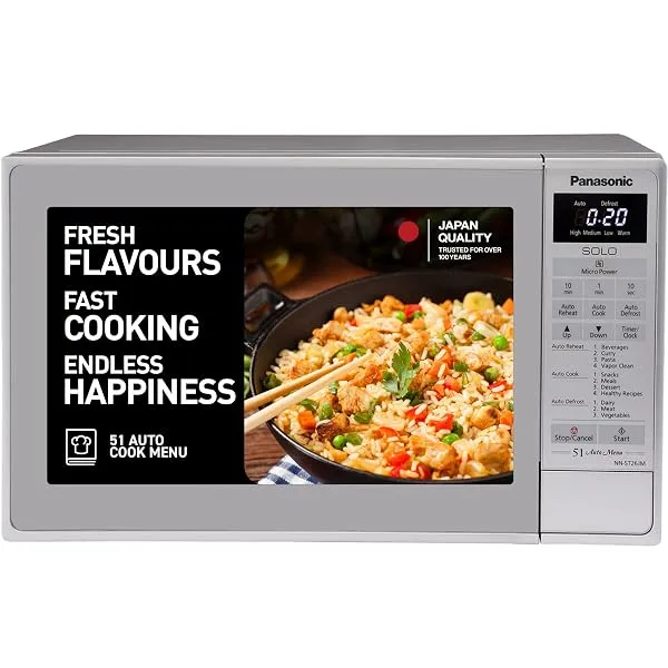 Panasonic 20L Solo Microwave Oven (NN-ST26JMFDG, Silver, 51 Auto Menus) — Linkbiz SmartDeal's