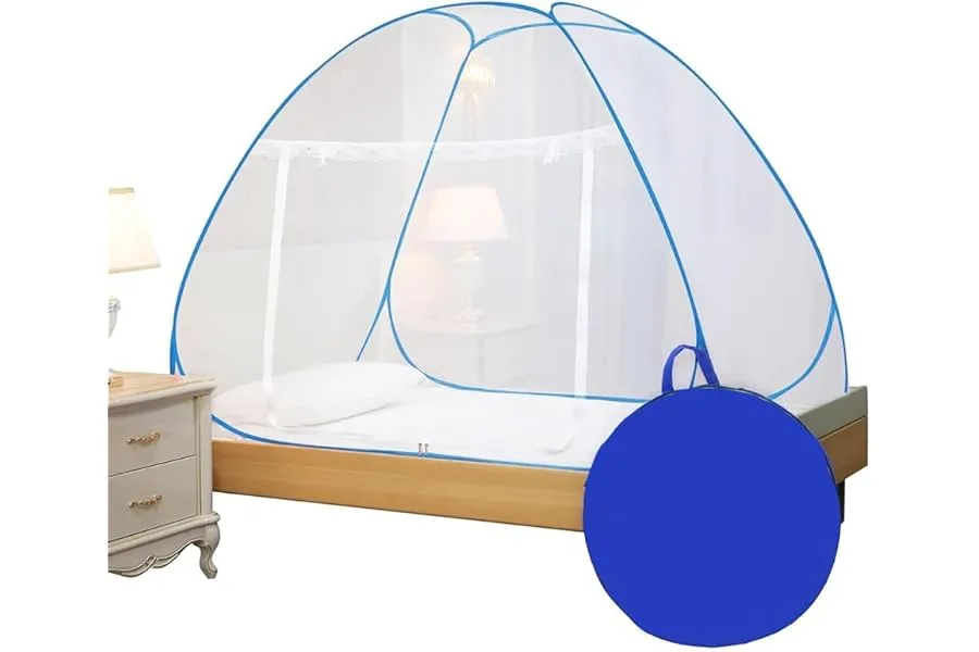 Evafly Mosquito Net for Single Bed | Premium Polyester Mesh | Foldable Pop Up Bed Net | Fine Ne — Linkbiz SmartDeal's