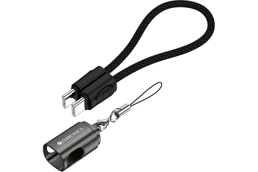 Zebronics Wattz 60CC4 Type-C to Type-C Braided Cable, PD 60W, Upto 480Mbps Data Sync, 20 cm, Du — Linkbiz SmartDeal's
