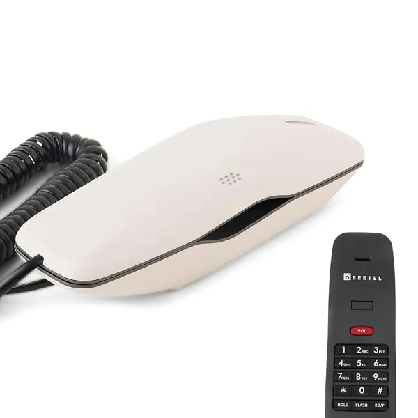 Beetel H27 Portable Hotel Cordless Landline Phone,3 Step Receiver & 2 Step Ringer Volume,Hold Function with LED Notification,Tone Dialling,Ringer LED,Hearing Aid Compatible Desk/Wa — Linkbiz SmartDeal's