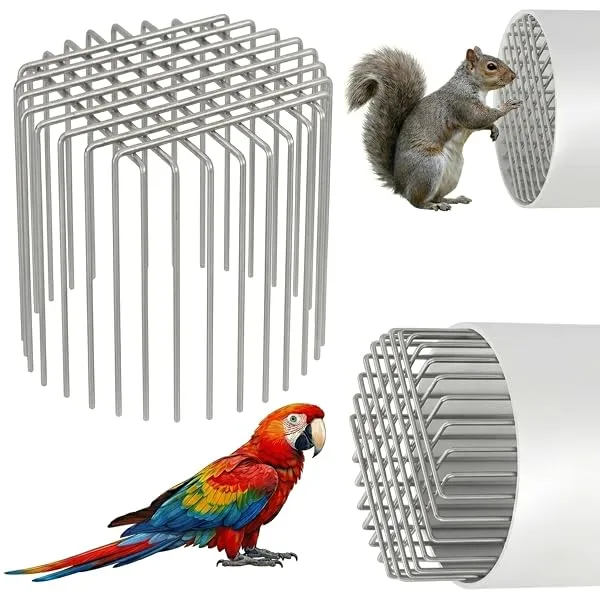 AMIQUS Stainless Steel Drain Pipe Cover, Adjustable Outdoor Drain Protector for 3” & 4” Pipes, Anti-Bird & Rodent Guard, Rust-Proof Mesh Drain Strainer for Leaves & Debris, Gutter — Linkbiz SmartDeal's