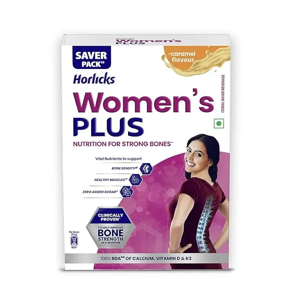 Horlicks Women's Plus Caramel Nutrition Drink 400 g Refill Pack, Nutrition for strong Bones with 100% daily Calcium & Vitamin D - No Added Sugar — Linkbiz SmartDeal's