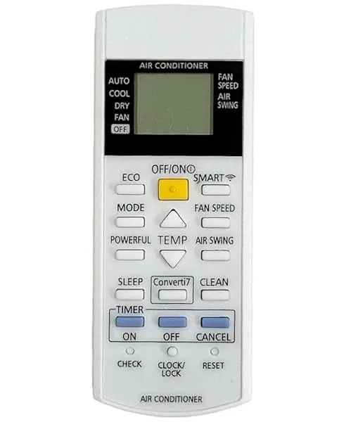 Universal AC Remote Compatible for Panasonic Inverter AC Remote 4676 Smart Eco WiFi (CS-NU18ZKY5W CU-NU18ZKY5W) 7 in 1 Model 29j (Work Only If Your Old Remote Same) — Linkbiz SmartDeal's