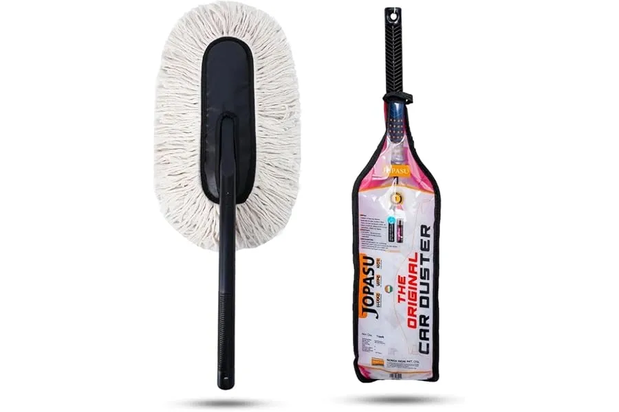 Jopasu Car Duster with Paraffin Wax-Treated Cotton Strands | Scratch-Free Dry Dust Cleaner for — Linkbiz SmartDeal's
