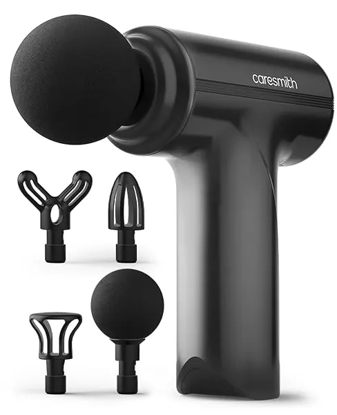 CARESMITH Charge Go Massage Gun | Massager Machine for Pain Relief | Massage Gun for Back Leg & Full Body | 4 Specialized Heads For Full Body Pain Relief — Linkbiz SmartDeal's
