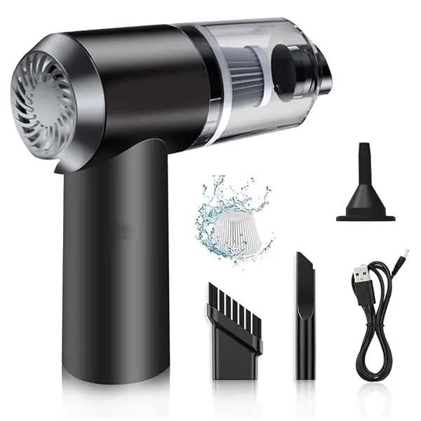 2 in 1 Portable Mini Car Vacuum Cleaner with Blower, Cordless Small Air Blower for Cleaning Dust, Rechargeable Wireless Handheld Vaccine Cleaner Vaccum for Home and Car, Wet and Dr — Linkbiz SmartDeal's