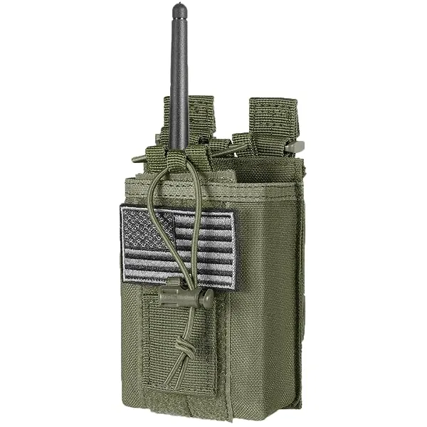 FRTKK Tactical Radio Holder Radio Holster Molle Radio Pouch Universal Radio Case Military Heavy Duty Radio Bag for Police Firefighter Two Ways Walkie Talkies Vest, Army Green, 3.5* — Linkbiz SmartDeal's